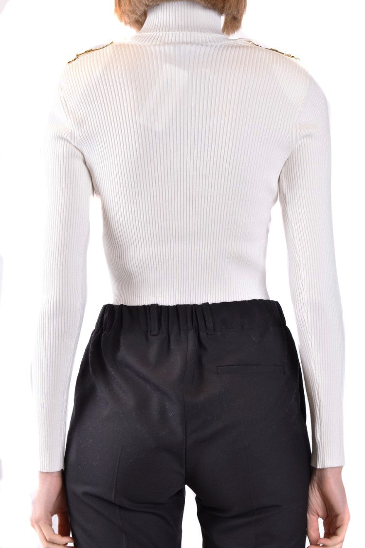 Elisabetta Franchi Sky Blue High Neck Sweater