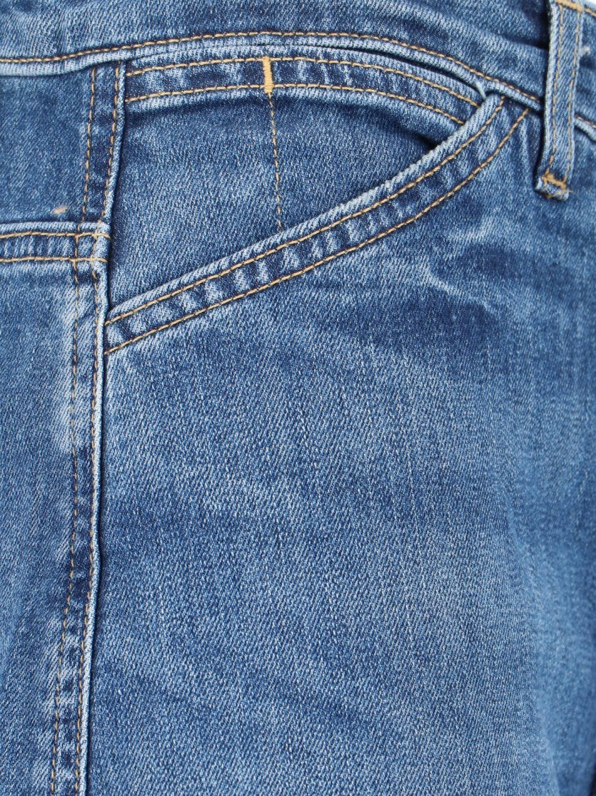 Nili Lotan Wide-Leg Jeans With Mid-Blue Wash