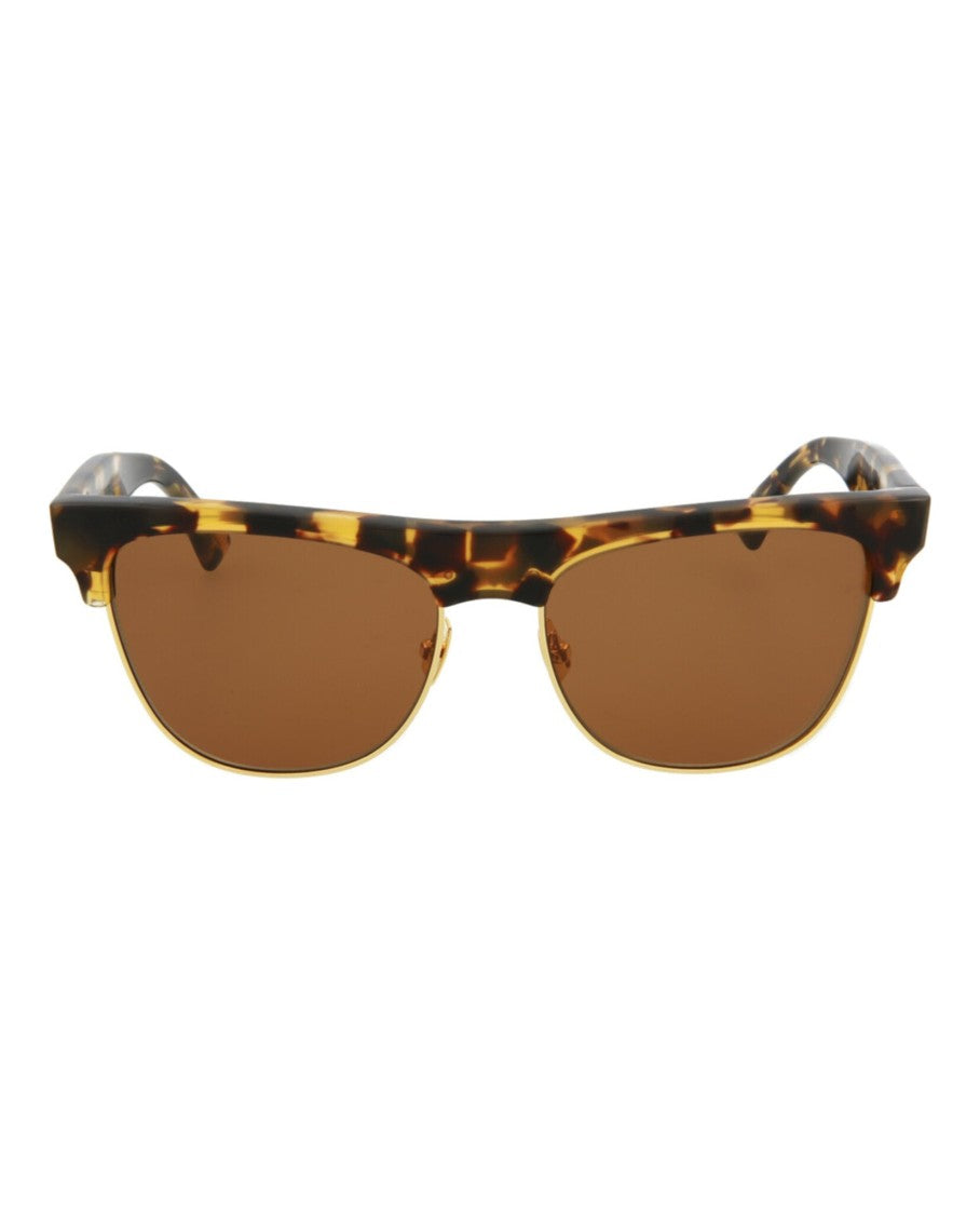 Bottega Veneta Square-Frame Acetate Sunglasses With Gold Accents