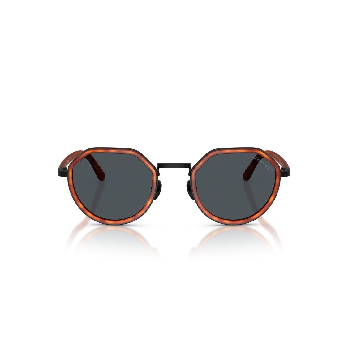 Giorgio Armani 0Ar6181 Geometric Tortoiseshell Sunglasses With Metal Accents