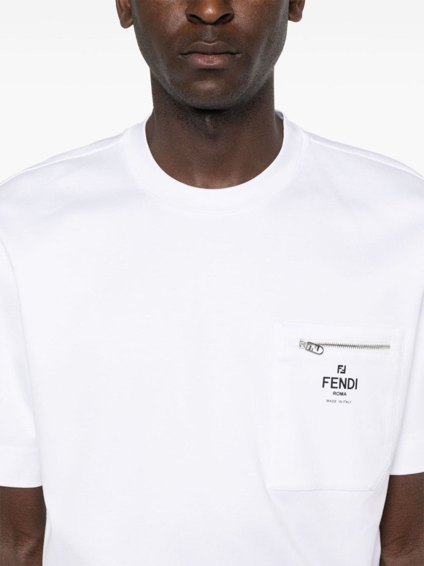 Fendi Logo-Print Cotton T-Shirt