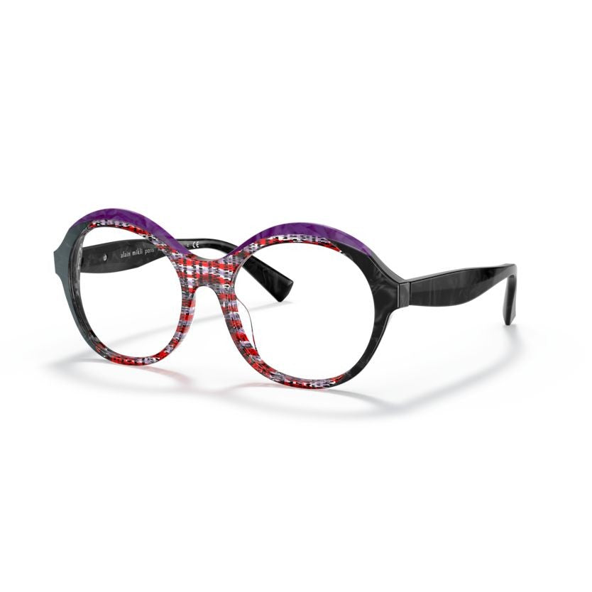 Alain Mikli 3118 Vista Round Acetate Eyeglasses In Artistic Pattern