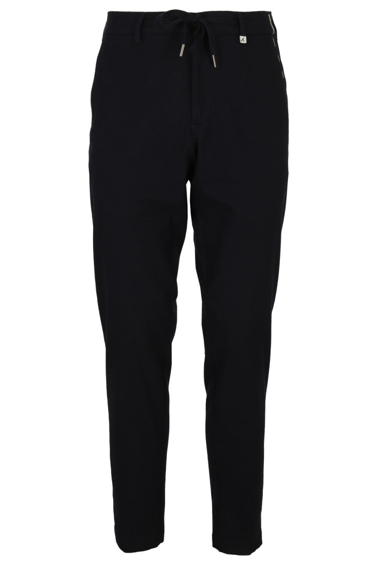 Myths Tapered Flannel Pants With Drawstring Waist