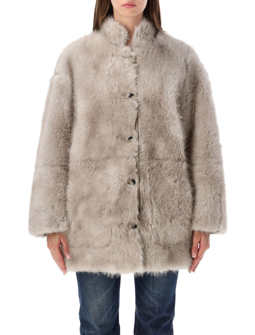 Urbancode Midi Jacket Toscana Faux Fur Reversabel Reversible Coat