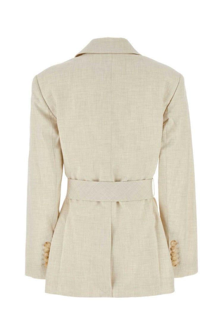 Camilla And Marc Sand Stretch Polyester Blend Floris Blazer