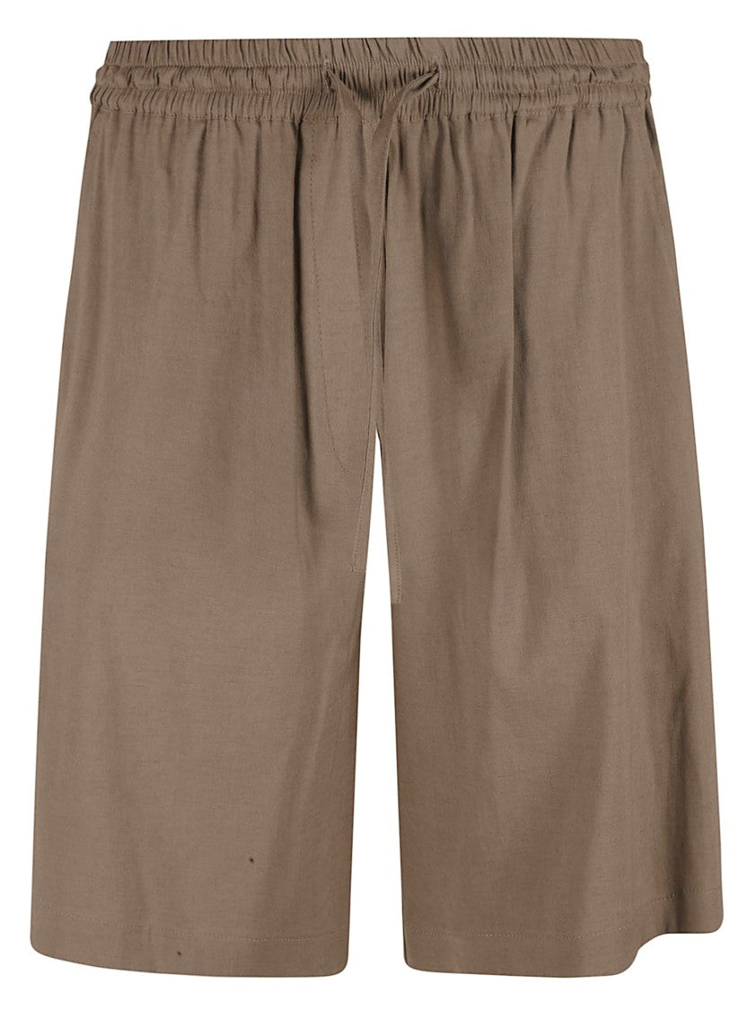 Fabiana Filippi Knee-Length Beige Relaxed Fit Shorts