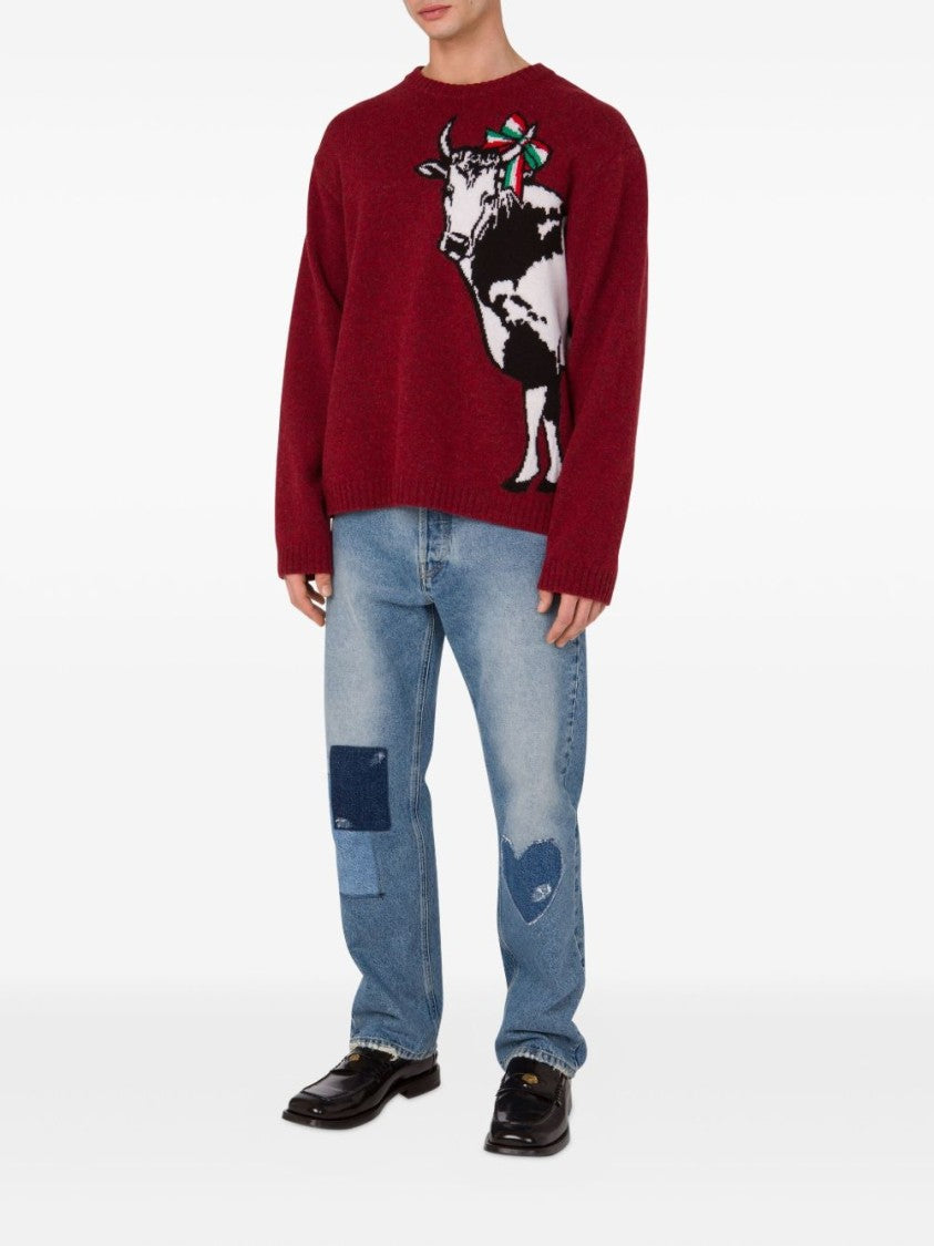 Moschino Heart Patch Detail Denim Jeans