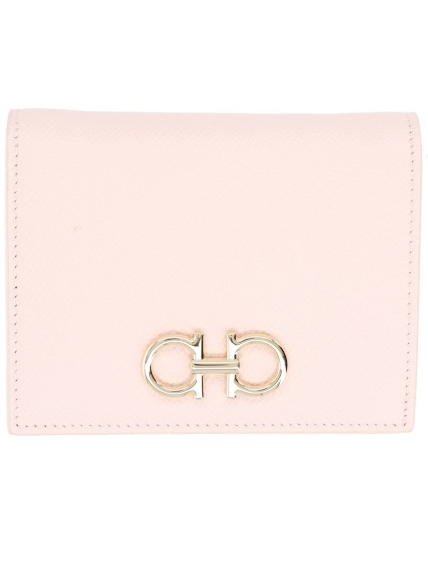 Ferragamo Pale Pink Calf Leather Wallet