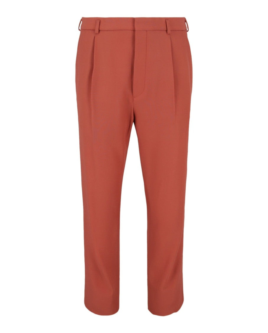 Bottega Veneta Mid-Rise Straight Leg Trousers With Textured Quilted Fabric