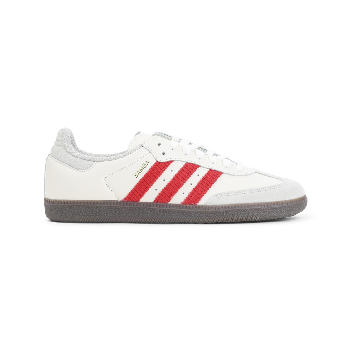 Adidas Low-Top Leather Sneakers With Bold Red Stripes