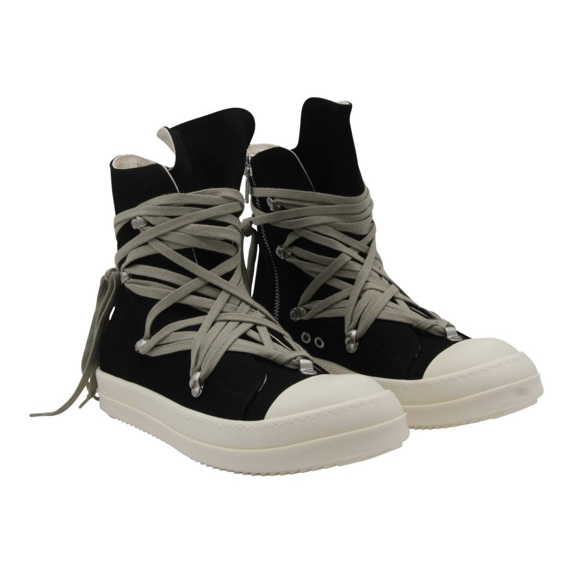 Drkshdw By Rick Owens High-Top Sneakers With Multiple Laces And Rugged Details