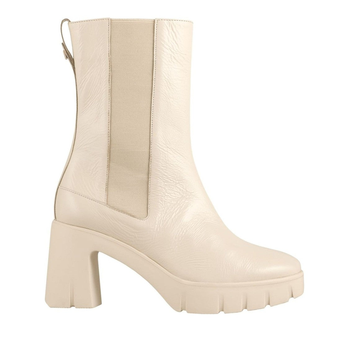 Högl Beige Discovery Elastic Side Leather Ankle Boots