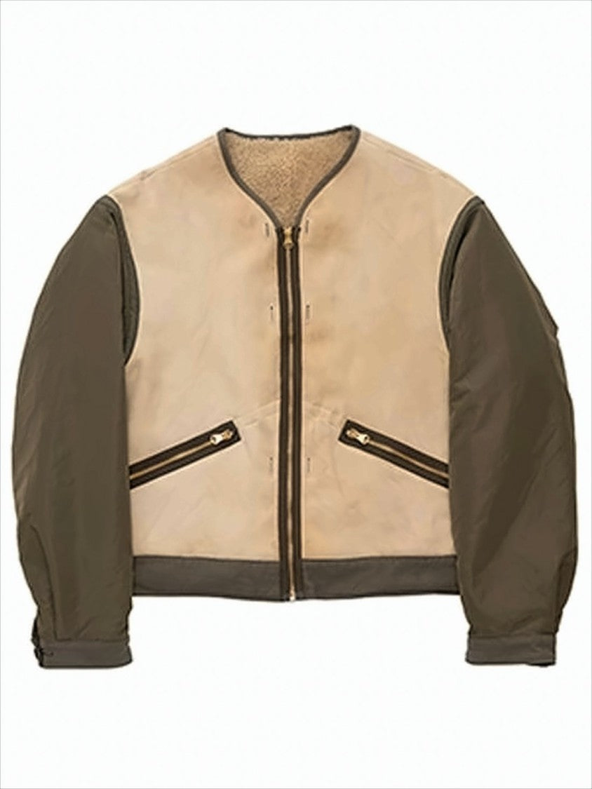 Visvim Reversible Lambskin And Nylon Bomber Jacket
