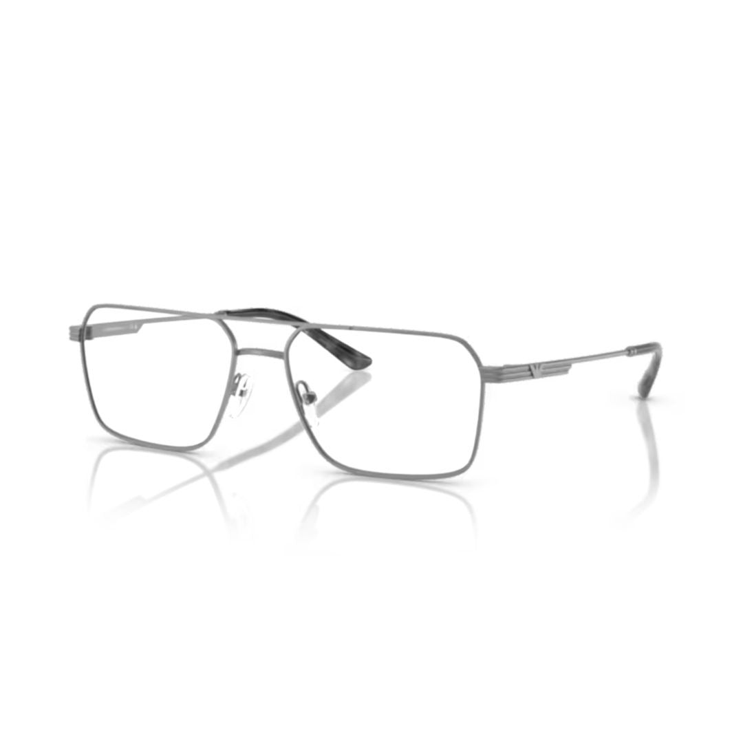 Emporio Armani 0Ea1166 Rectangular Metal Frame Eyeglasses With Double Bridge Design