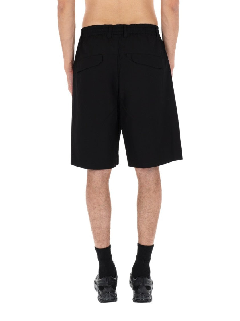 C.P. Company Black Metropolis Elastic Waistband Cotton Shorts