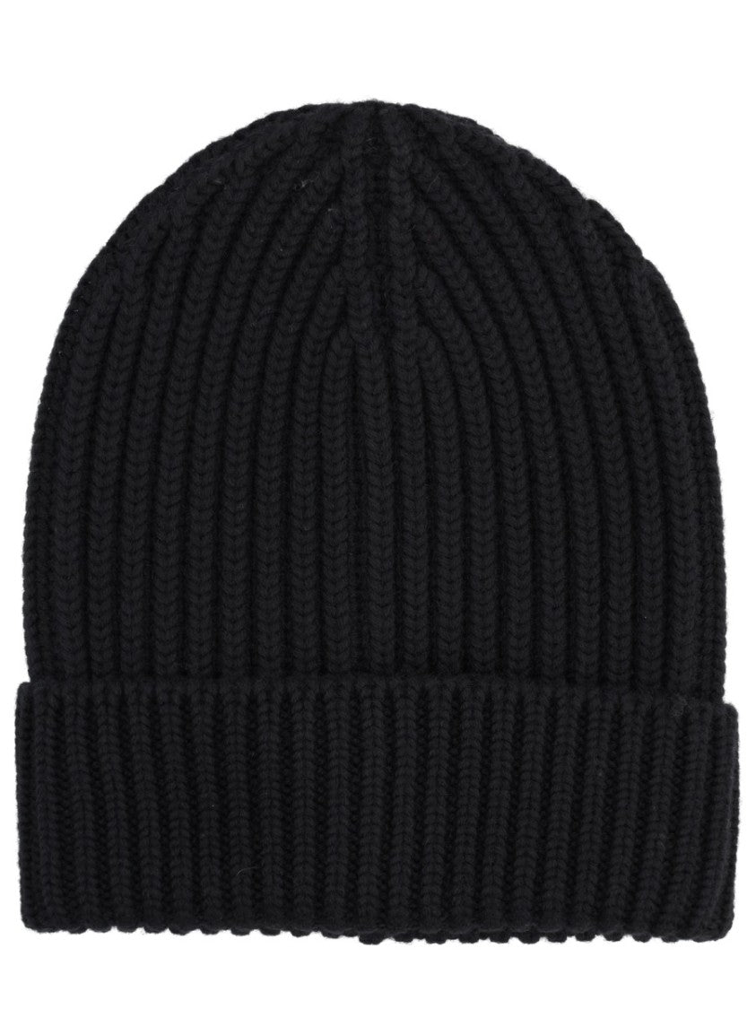 Dolce & Gabbana Ribbed Wool Cap With Folded Cuff