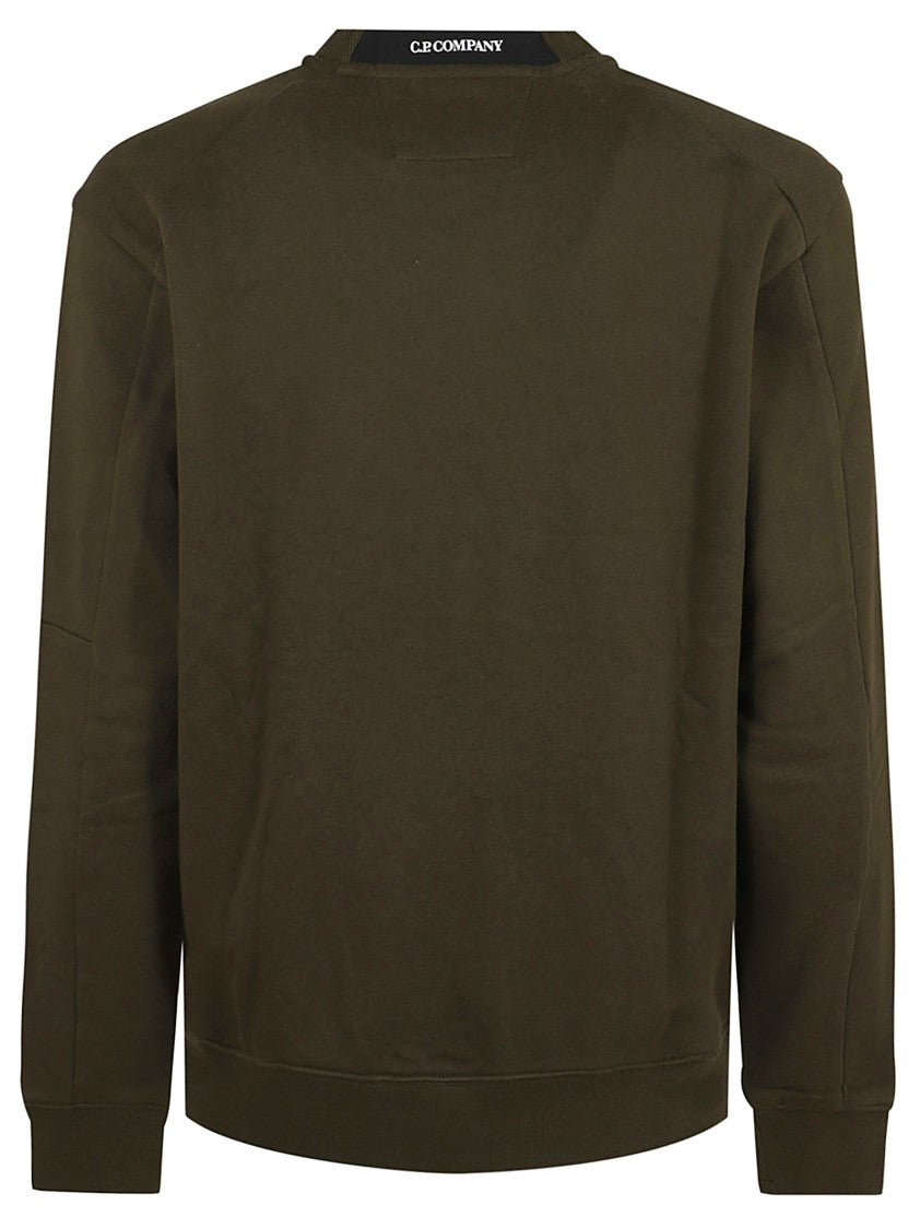 C.P. Company Ribbed Crew Neck Sweatshirt With Unique Lens Pocket Detail