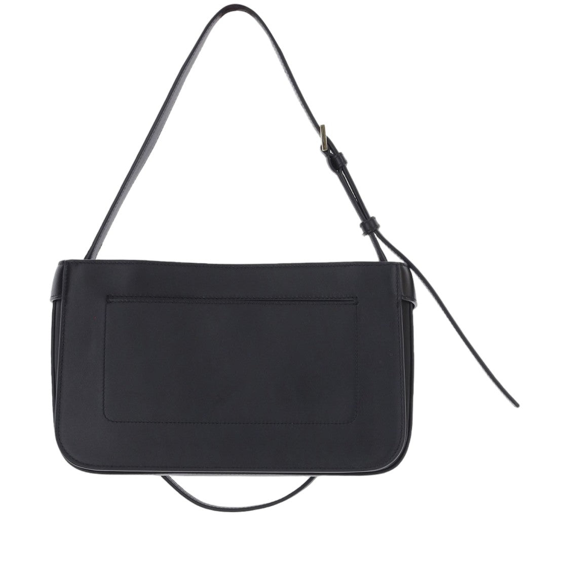 Salvatore Ferragamo Rectangular Black Leather Shoulder Bag With Adjustable Handle