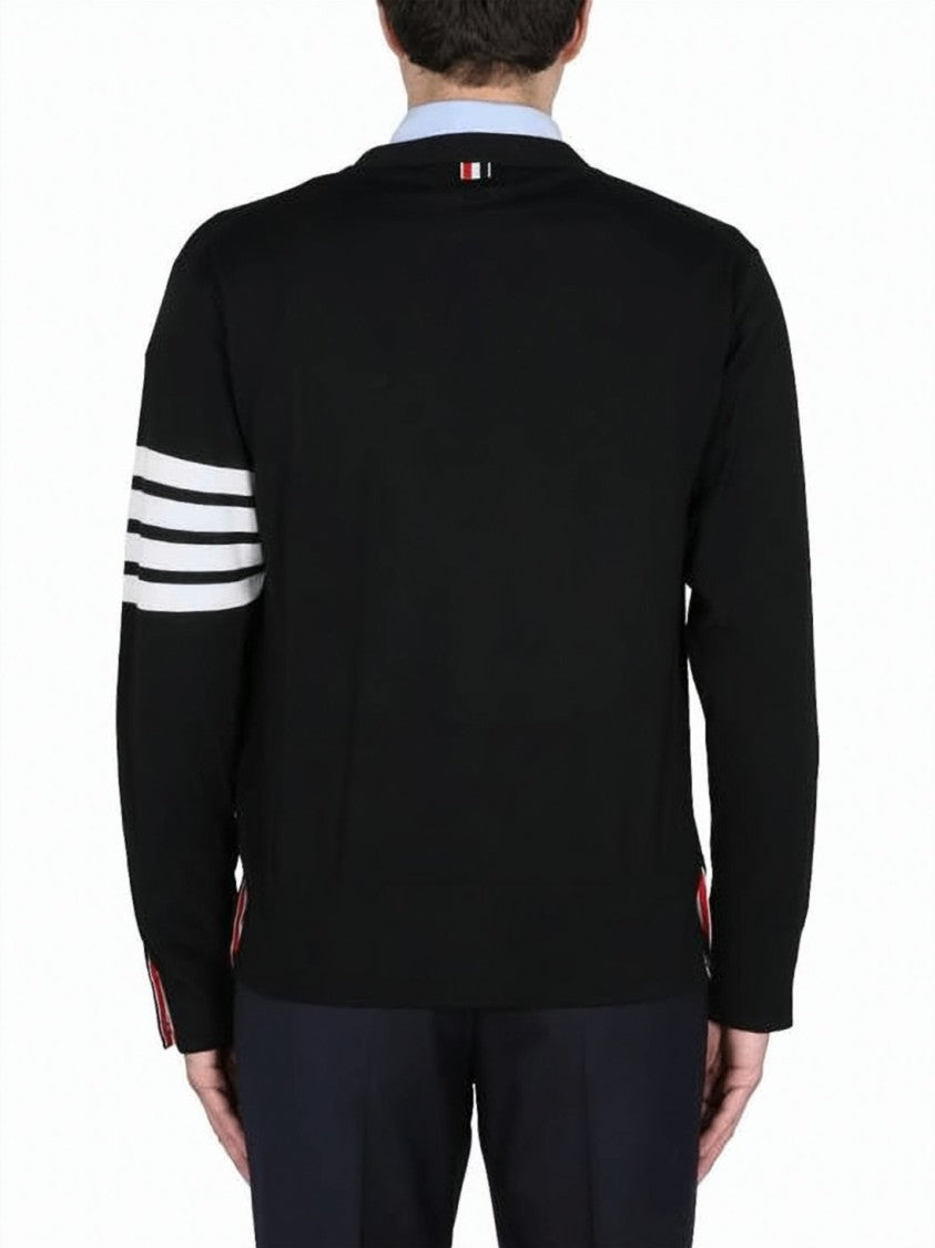 Thom Browne Thom Browne Classic Four-Stripe Virgin Wool Cardigan