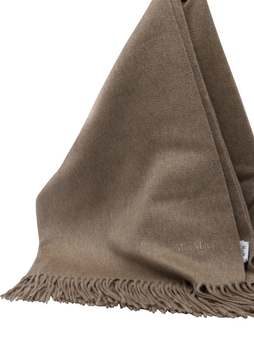 Max Mara Rectangular Cashmere Stole With Fringed Edges