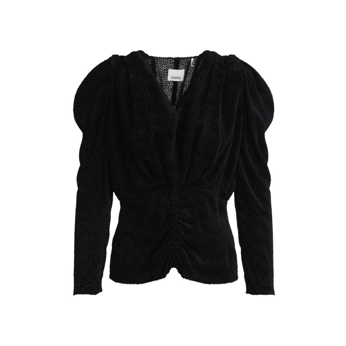 Isabel Marant Black Silk Velvet  Marlin Blouse