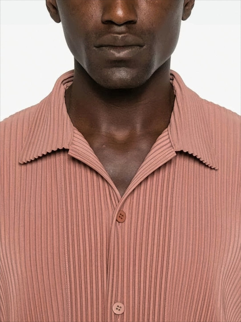 Homme Plissé Issey Miyake Boxy Short-Sleeved Shirt With Pleated Texture