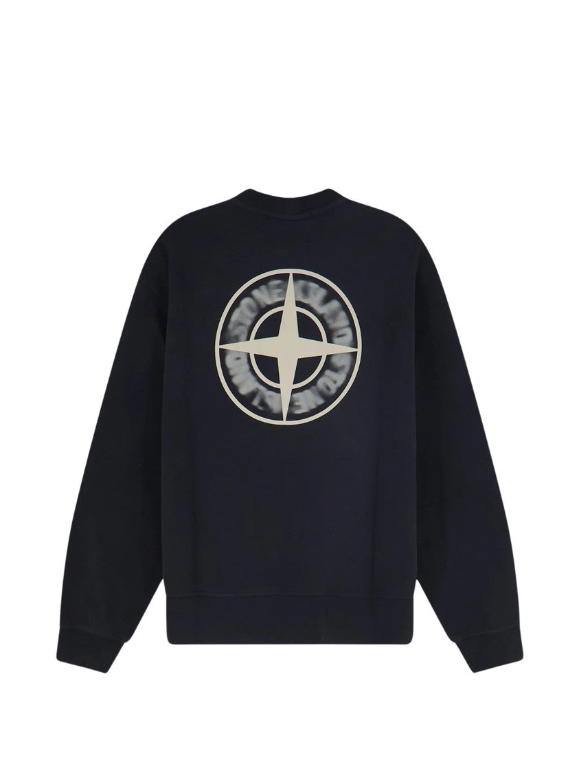Stone Island Crewneck Sweatshirt With Minimalist Logo And Emblem