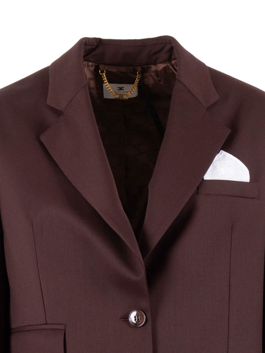 Elisabetta Franchi Tailored Blazer With Notch Lapel