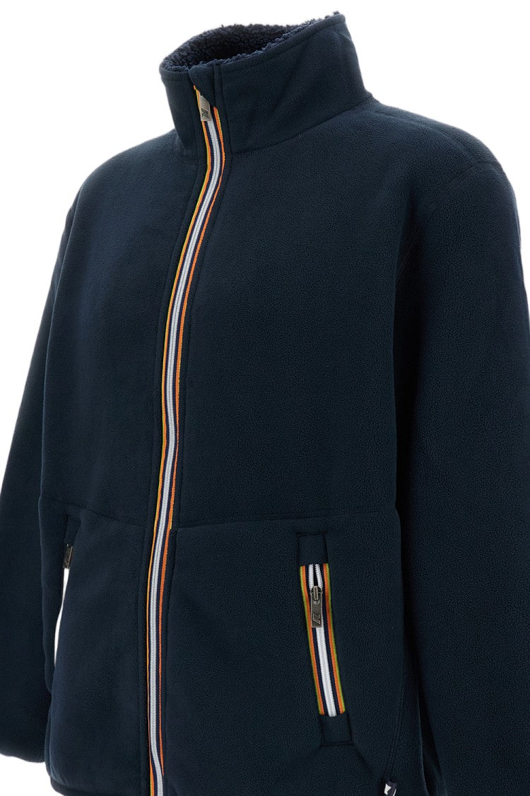 K-Way Blue Pascal Sherpa Polar Reversible Fleece Jacket