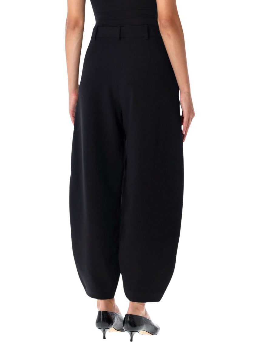 By Malene Birger Rounded Silhouette High-Waisted Pants With Balloon Shape