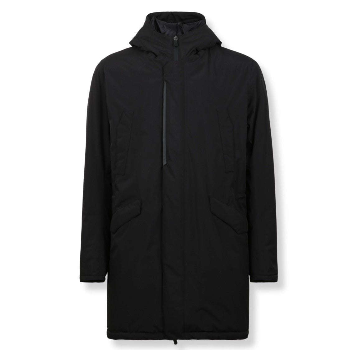 Herno Smooth Parka-Style Down Jacket With Hood And Front Zip Closure