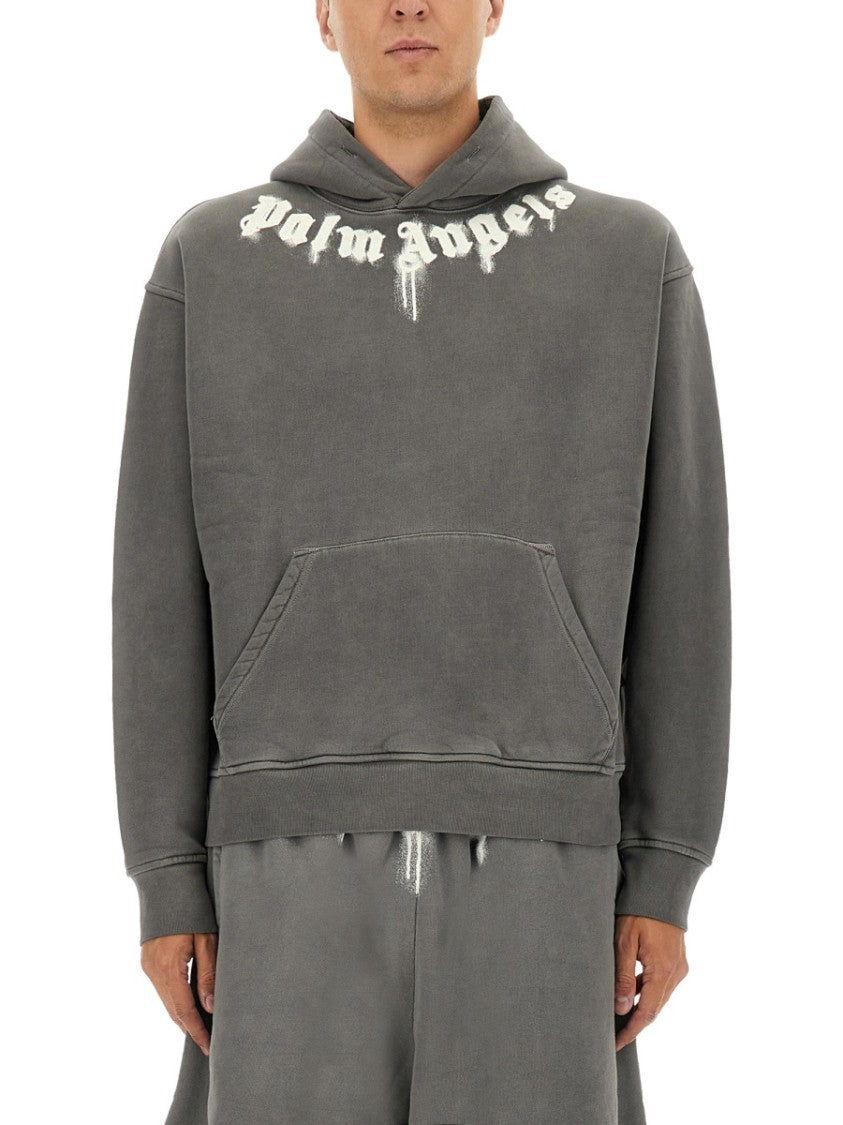Palm Angels Relaxed Fit Hooded Sweatshirt