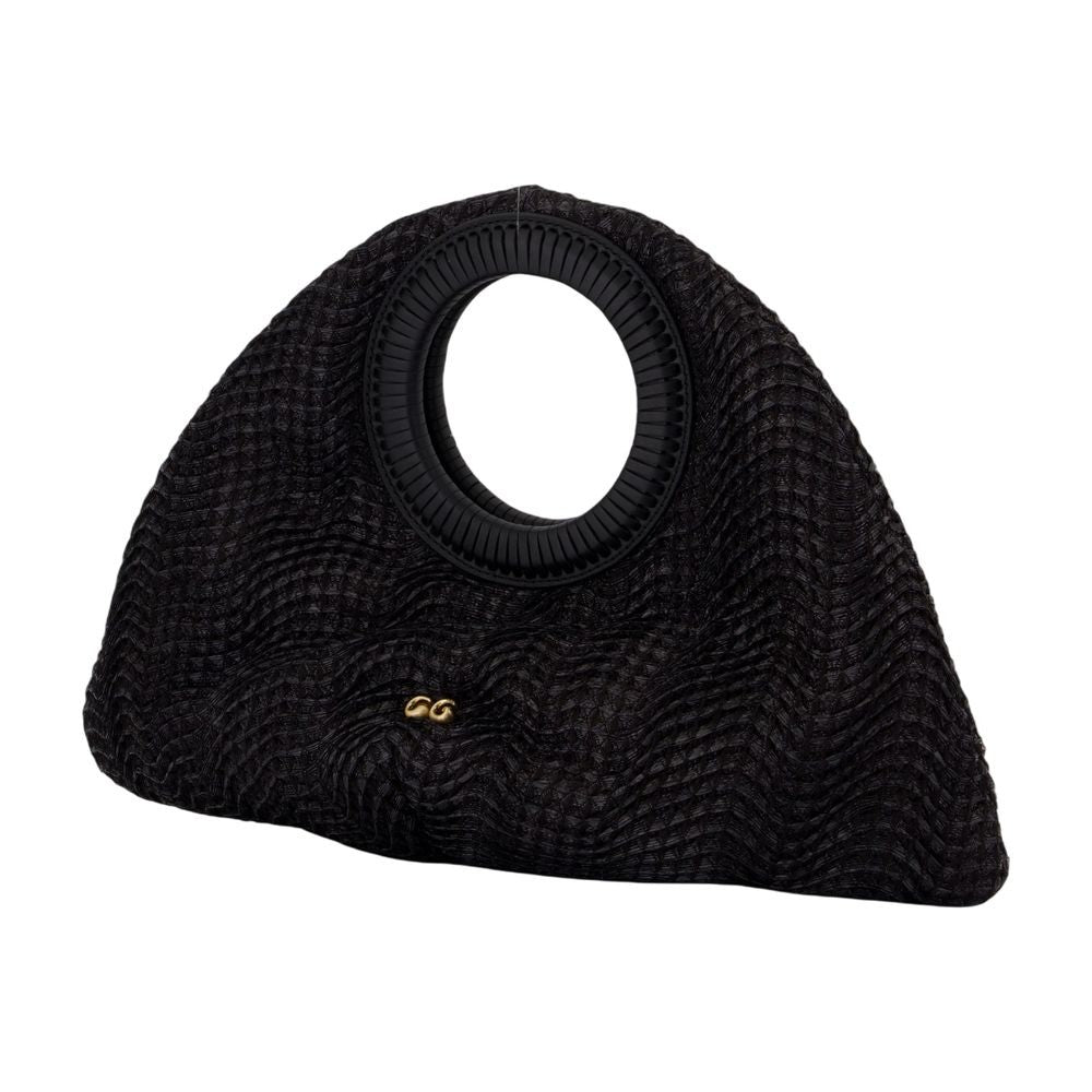 Cult Gaia Thais Top Handle Bag - Raffia - Black
