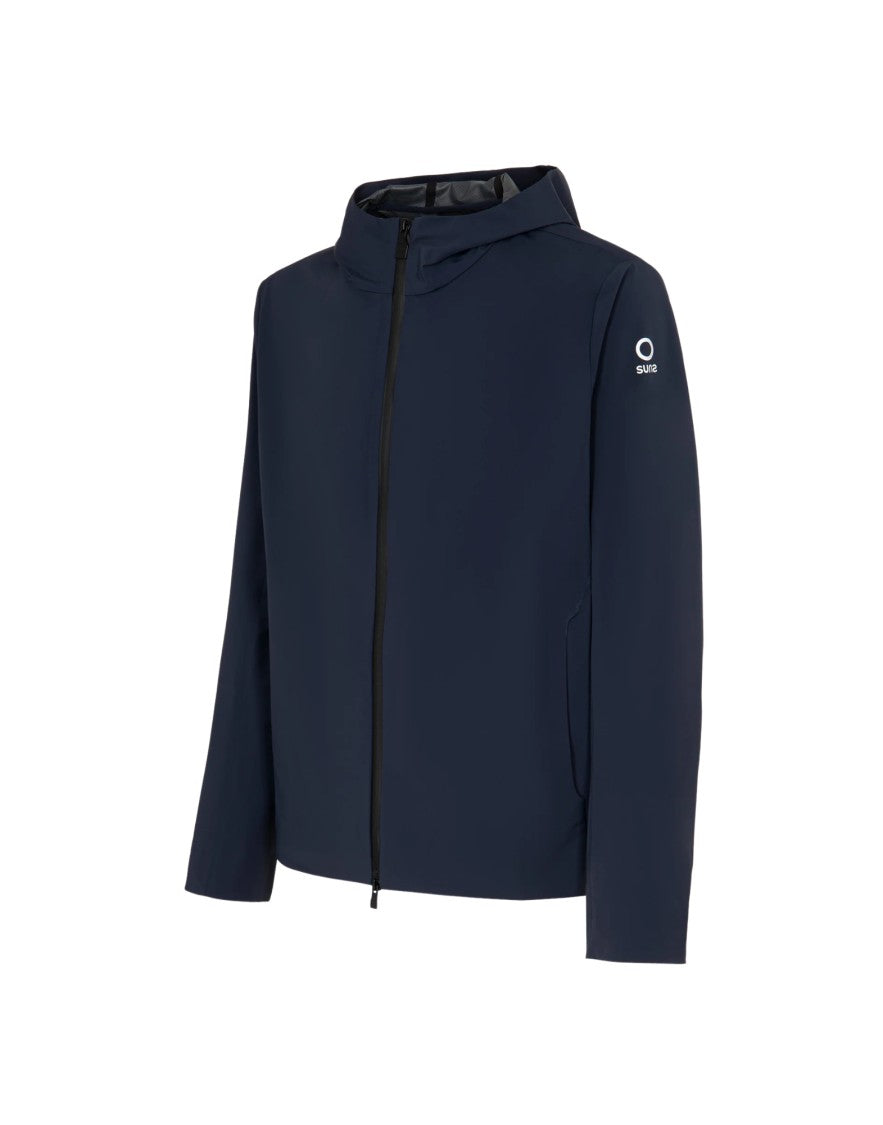 Suns Dark Blue Waterproof Tech Nylon Windbreaker