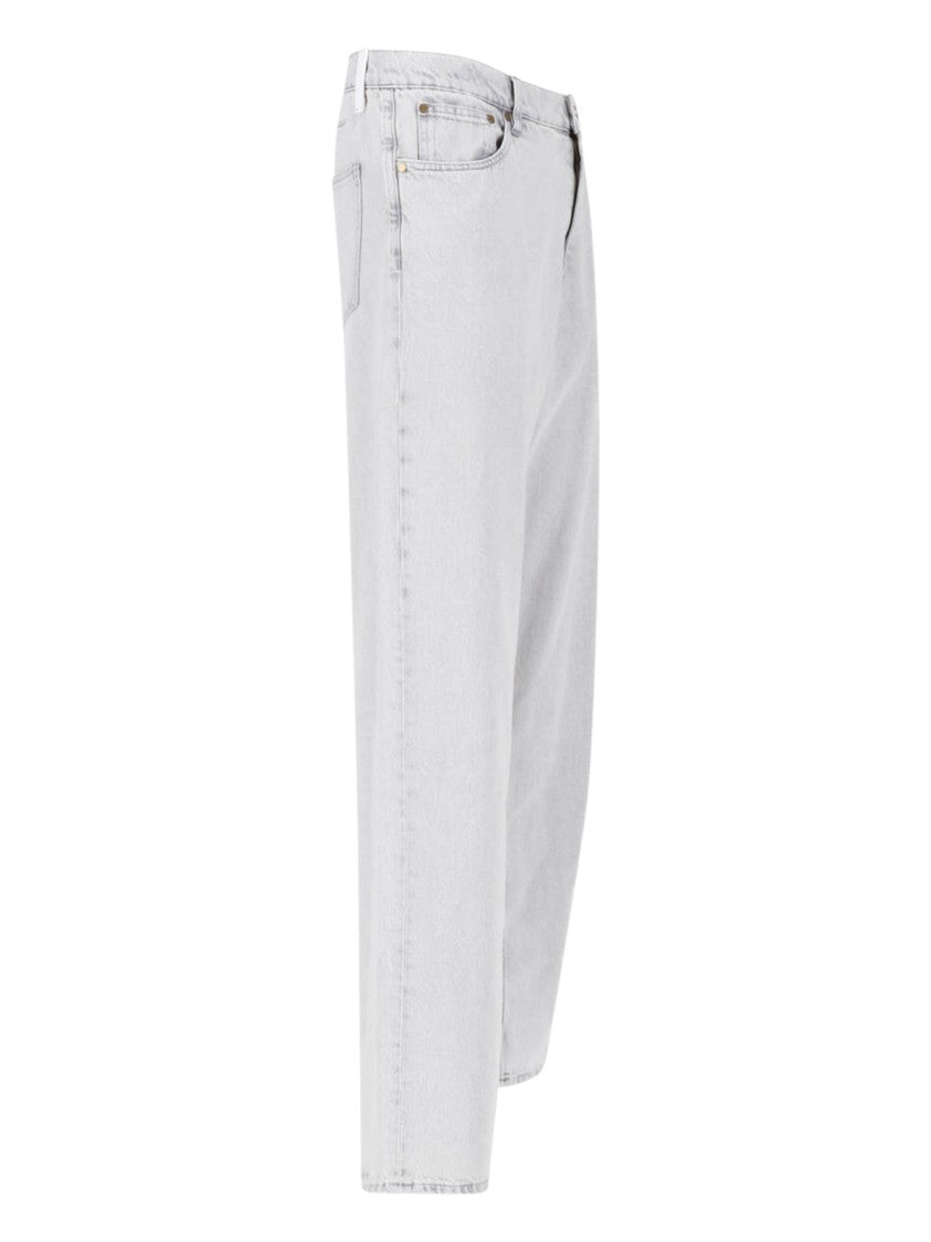 Jil Sander Grey Straight-Leg Cotton Denim Jeans