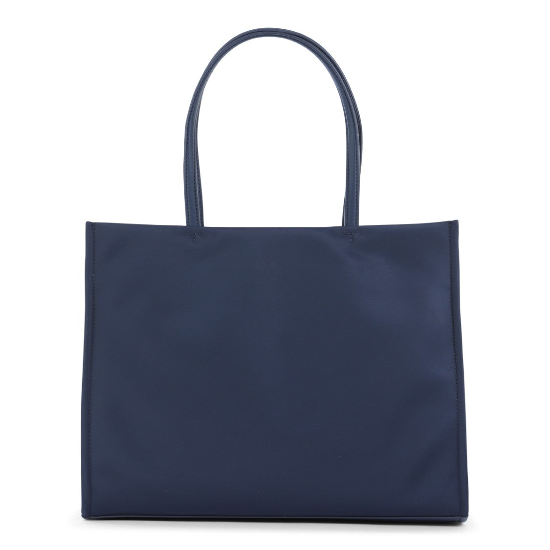 Tory Burch Structured Tote Bag With Embossed Logo In Deep Navy