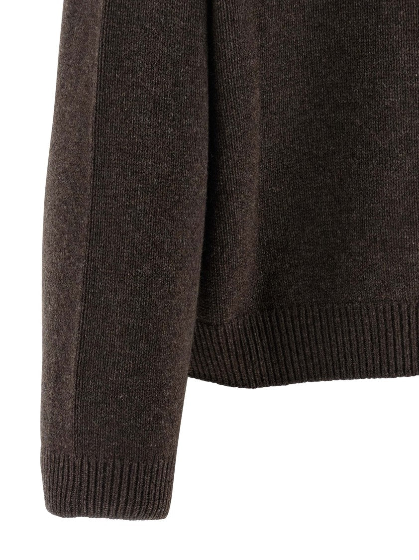 Brunello Cucinelli Cashmere High Neck Sweater With Monile Detail