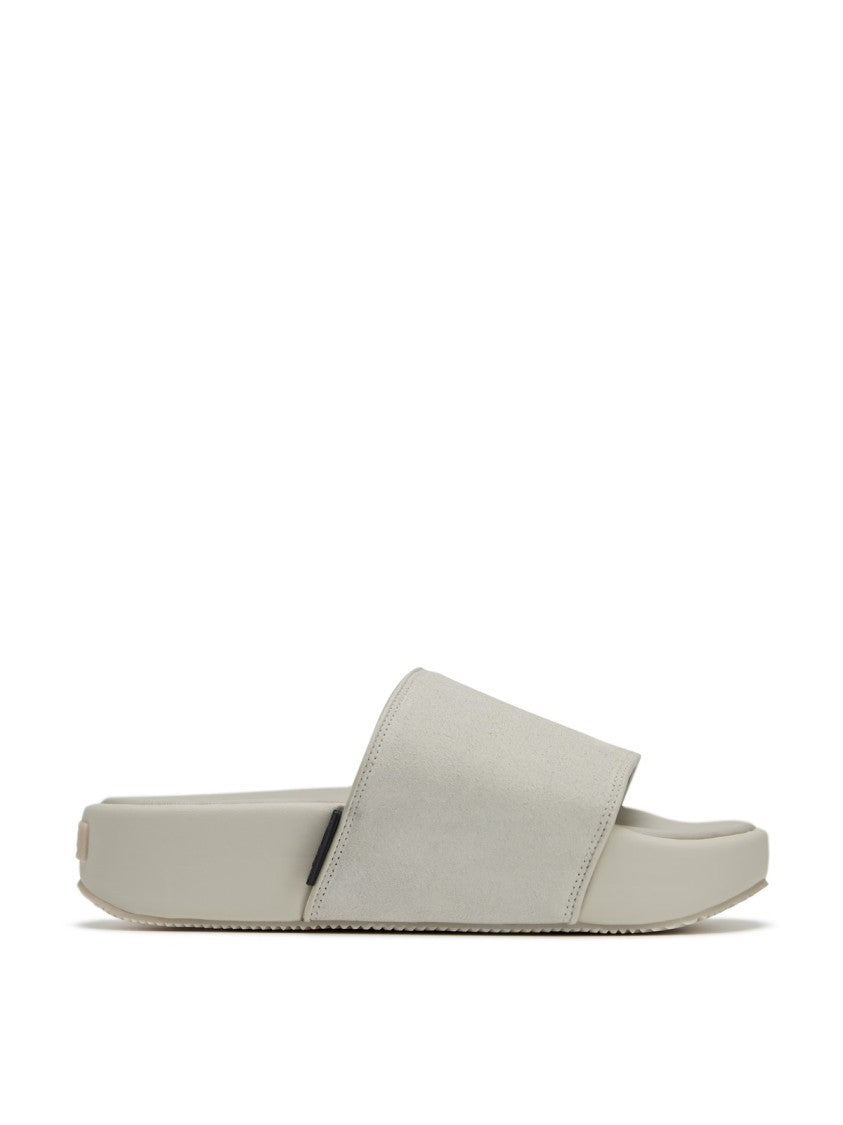 Y-3 Slide Sandals With Wide Leather Strap