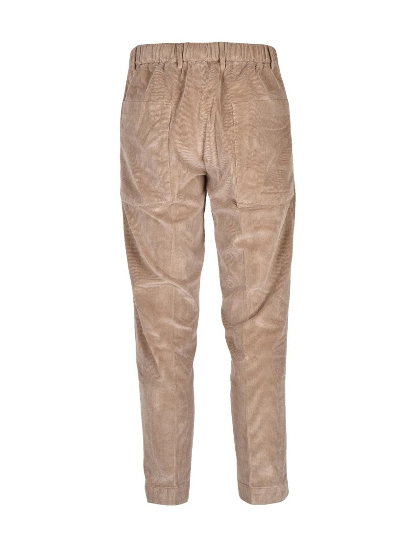 Out/Fit White Corduroy Cotton-Blend Pants
