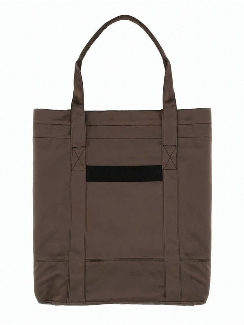 Our Legacy Brown Structured Tote Bag With Reinforced Stitching
