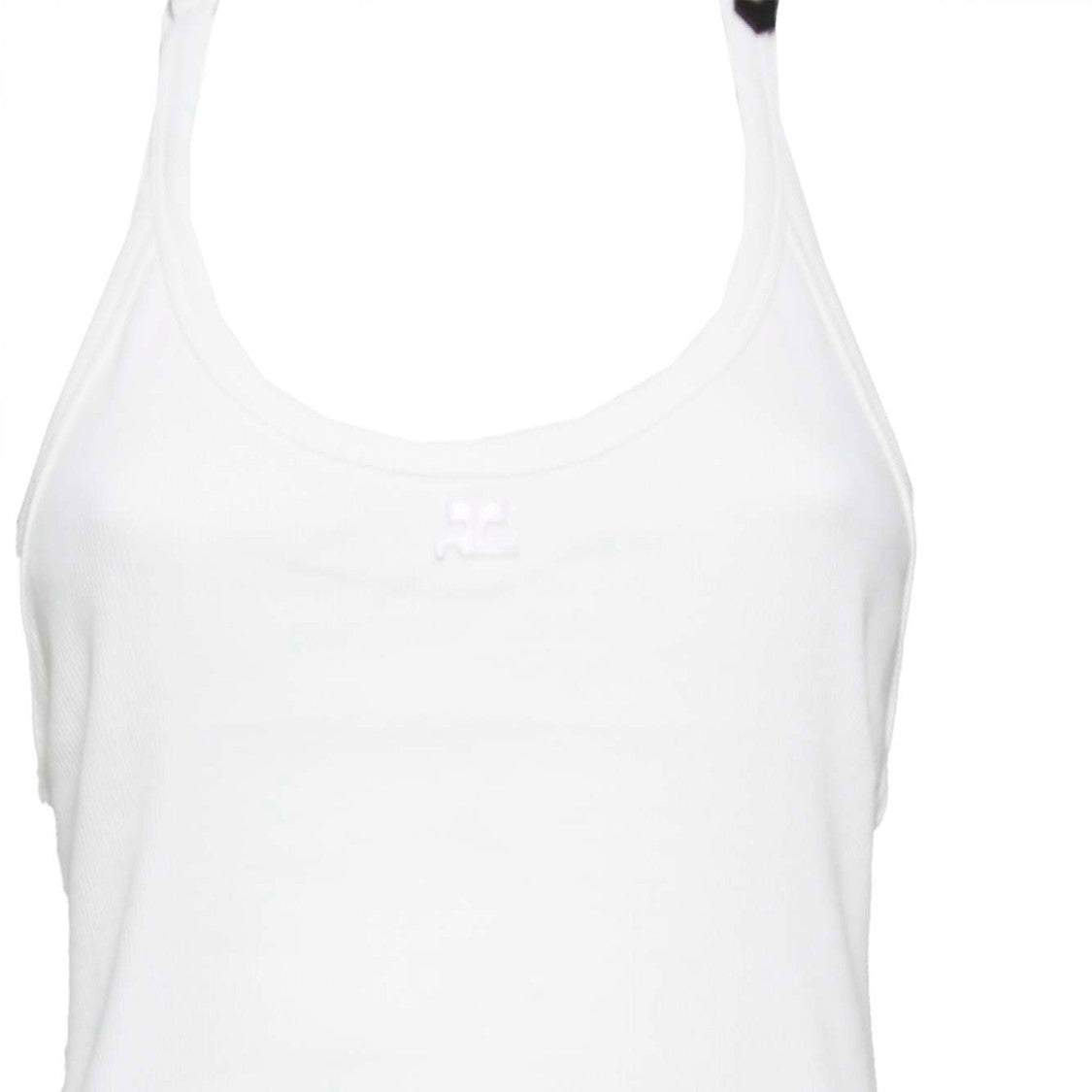 Courrèges Holistic Buckle 90'S White Cotton Short Dress