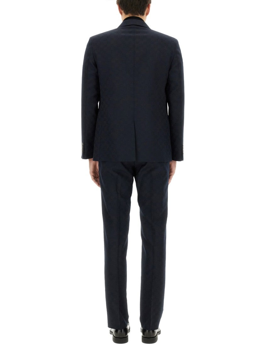 Gucci Textured Wool Jacquard Dress With Tailored Silhouette