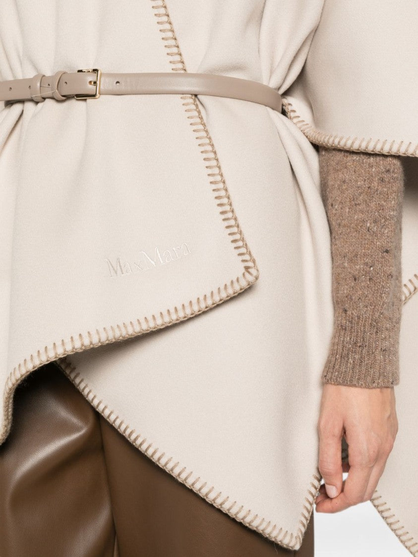 Max Mara Asymmetrical Draped Belted Coat