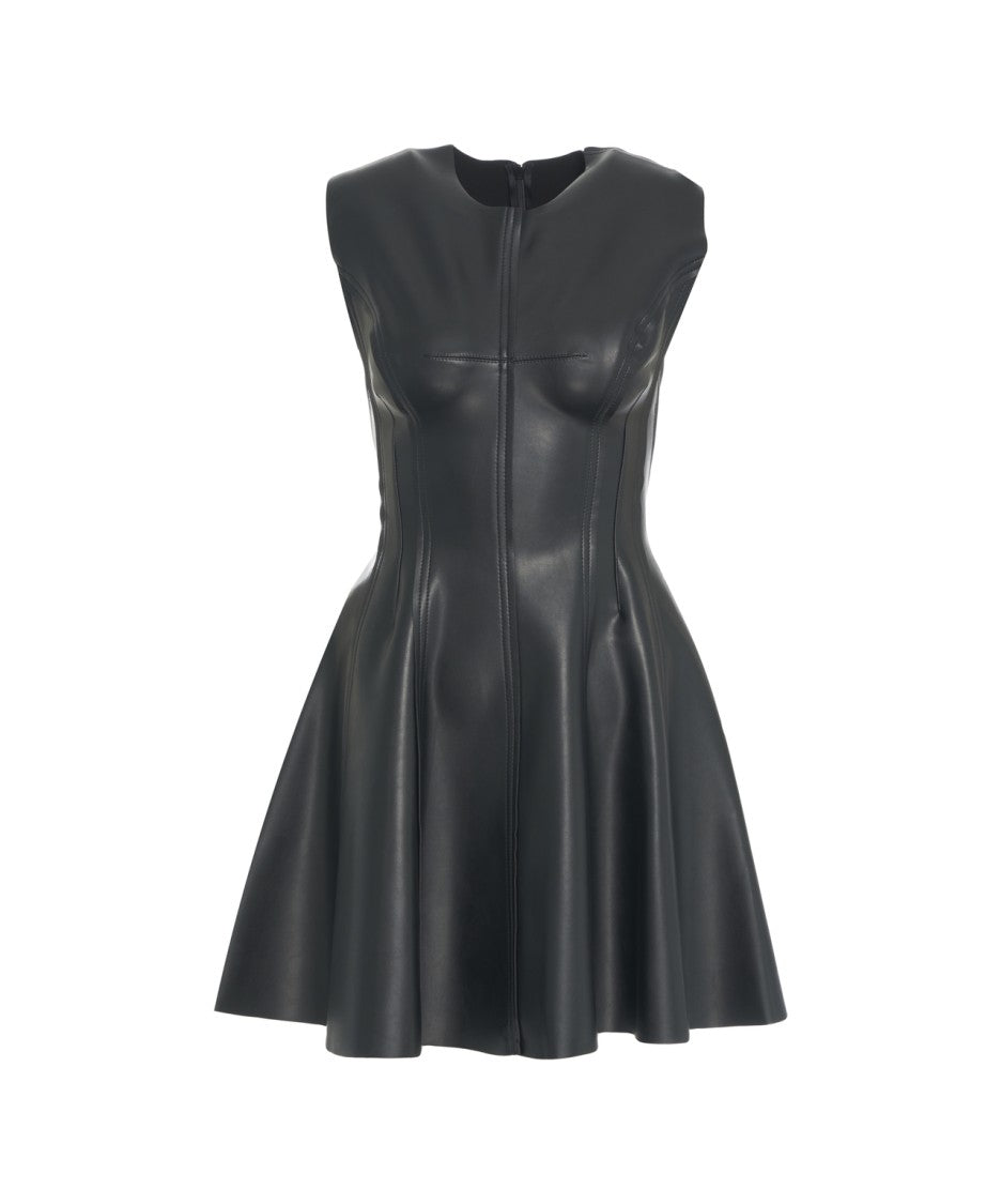 Norma Kamali Faux Leather Mini Dress