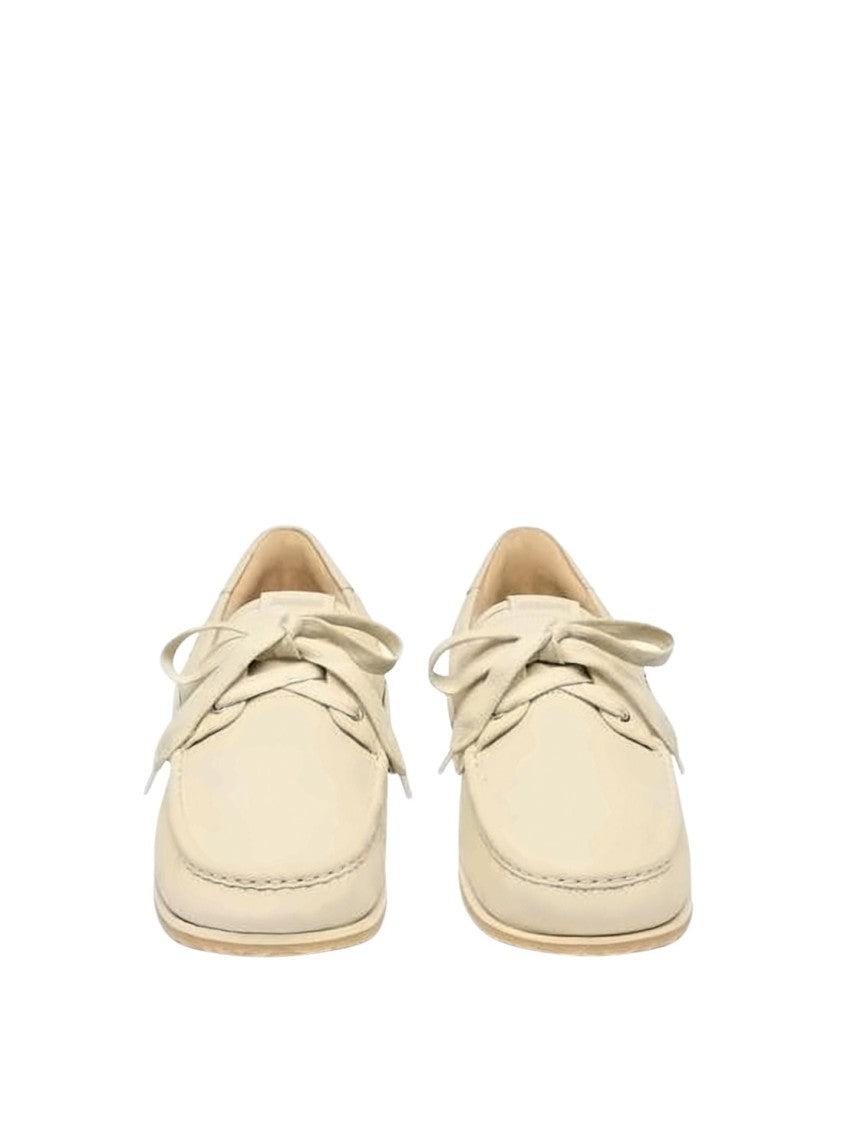 Jacquemus Minimalist Leather Loafers With Lace-Up Detail