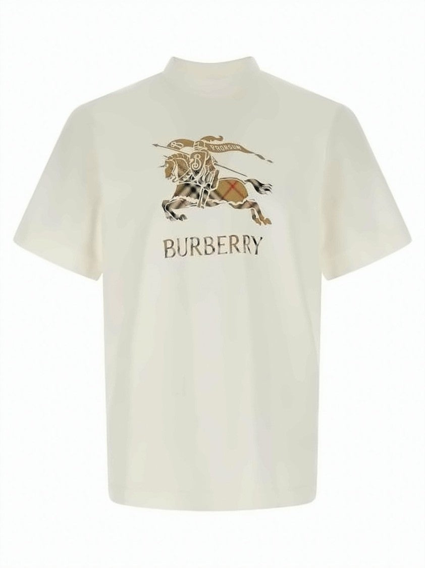 Burberry Short-Sleeved Crew Neck Cotton T-Shirt With Graphic Print