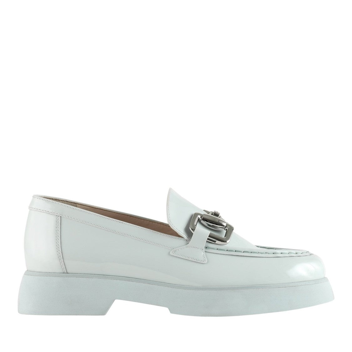 Högl Blue Max Silver Buckle Patent Leather Loafers