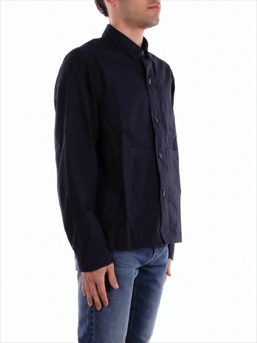 C.P. Company Long-Sleeve Button-Up Shirt With Subtle Logo Patch