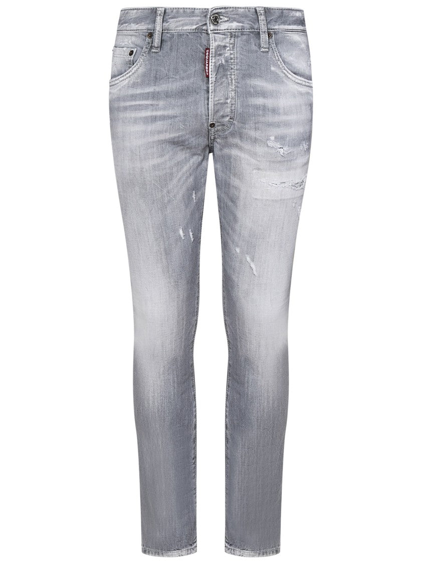 Dsquared2 Faded Grey Slim Fit Skater Jeans