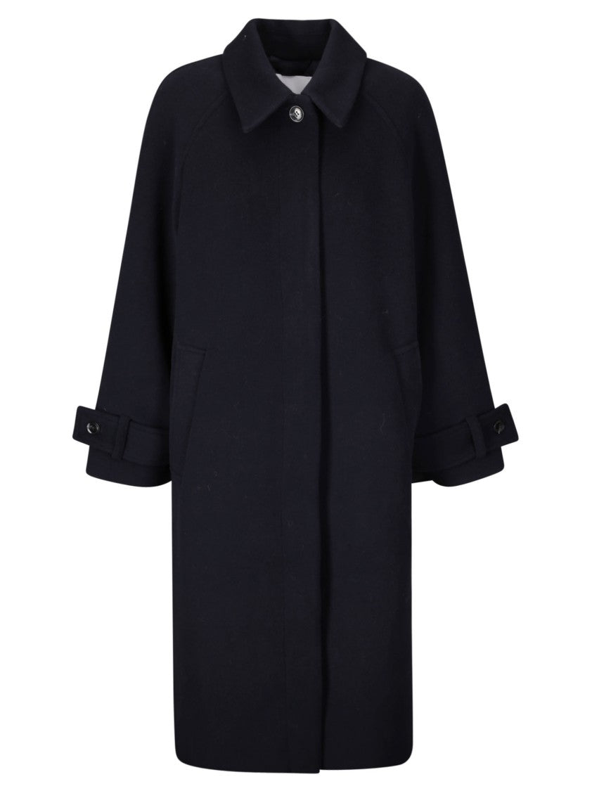 Samsoe Samsoe Single-Breasted Wool Blend Coat